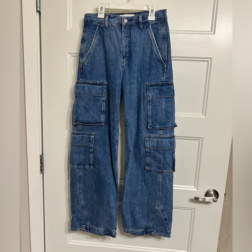 Denim Forum The '90s Millie Hi-Rise Cargo Jean